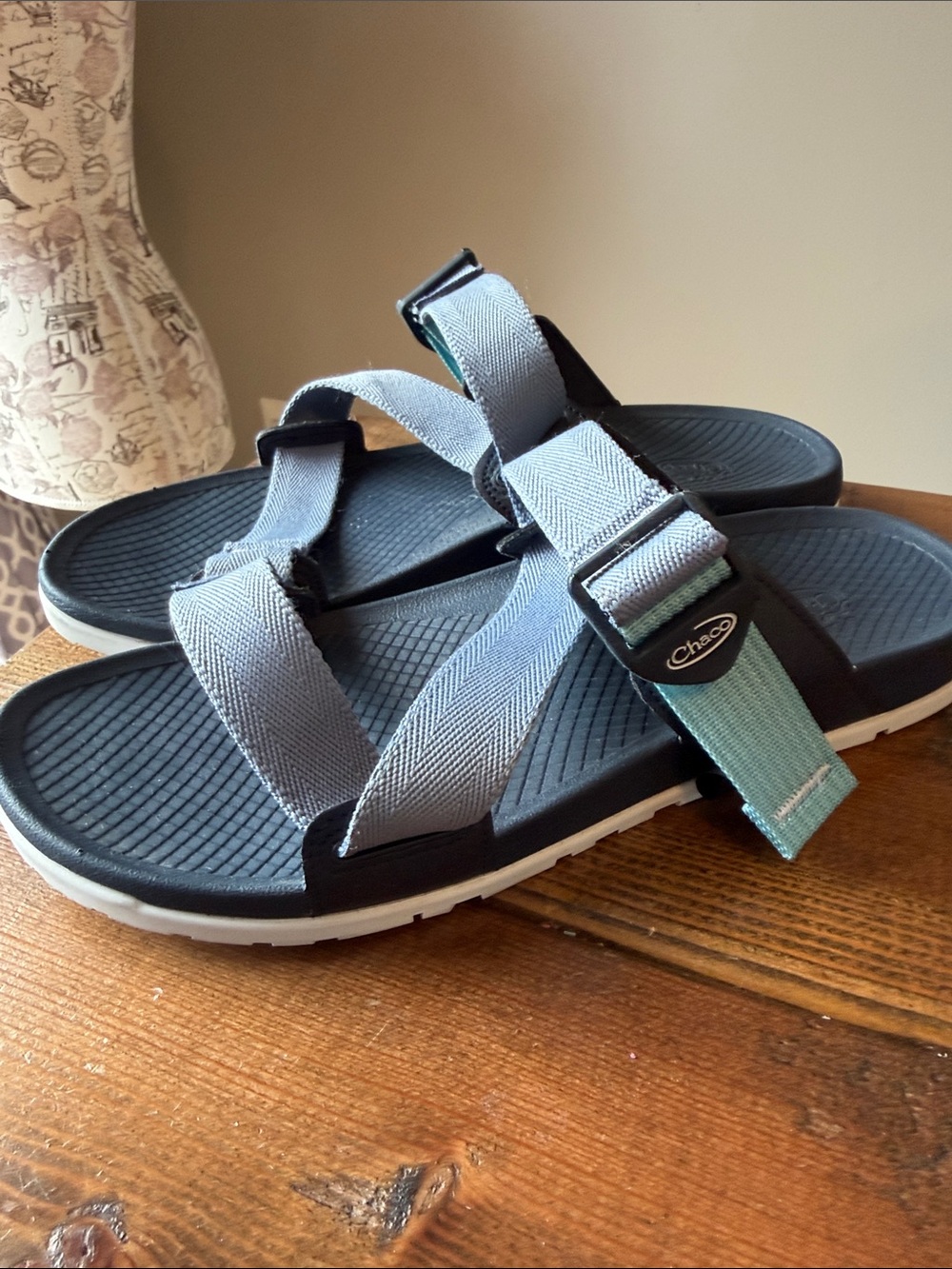 Chaco Lowdown Slide Sandals Two Tone Strappy